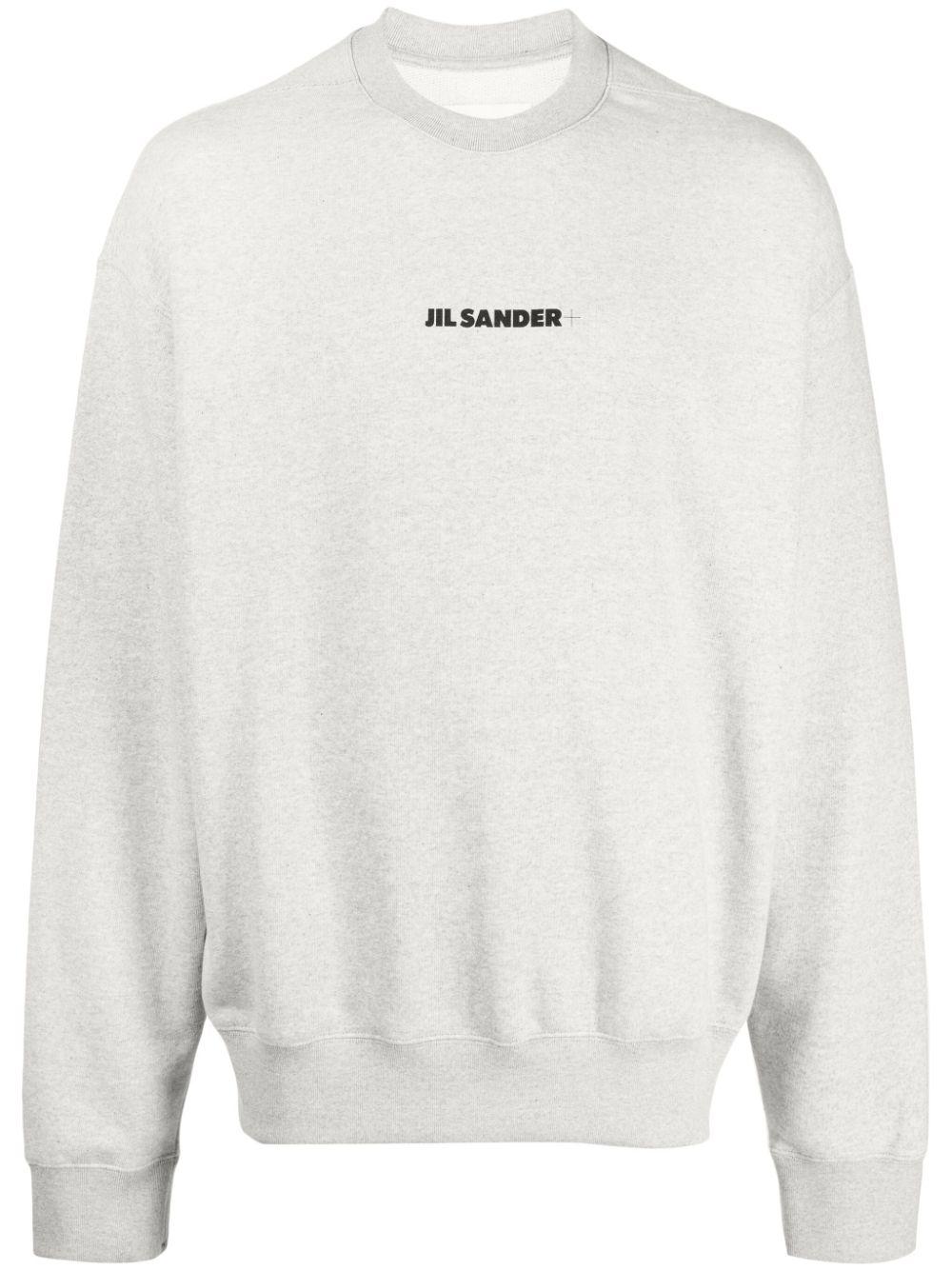 Jil Sander Logo-print Cotton Sweatshirt in White for Men | Lyst Canada