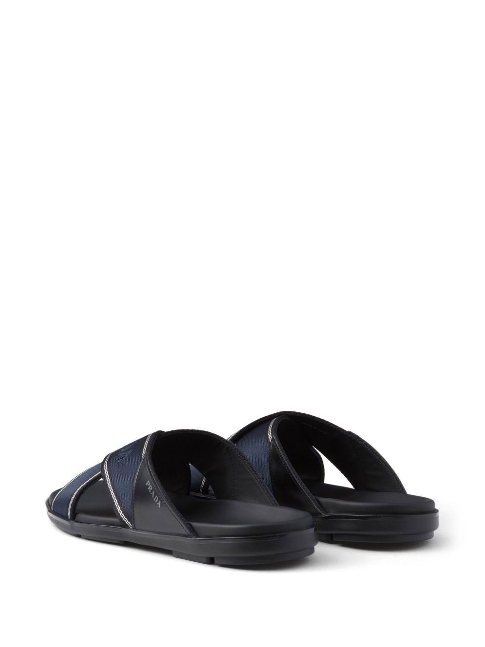 Prada logo jacquard sandals outlet