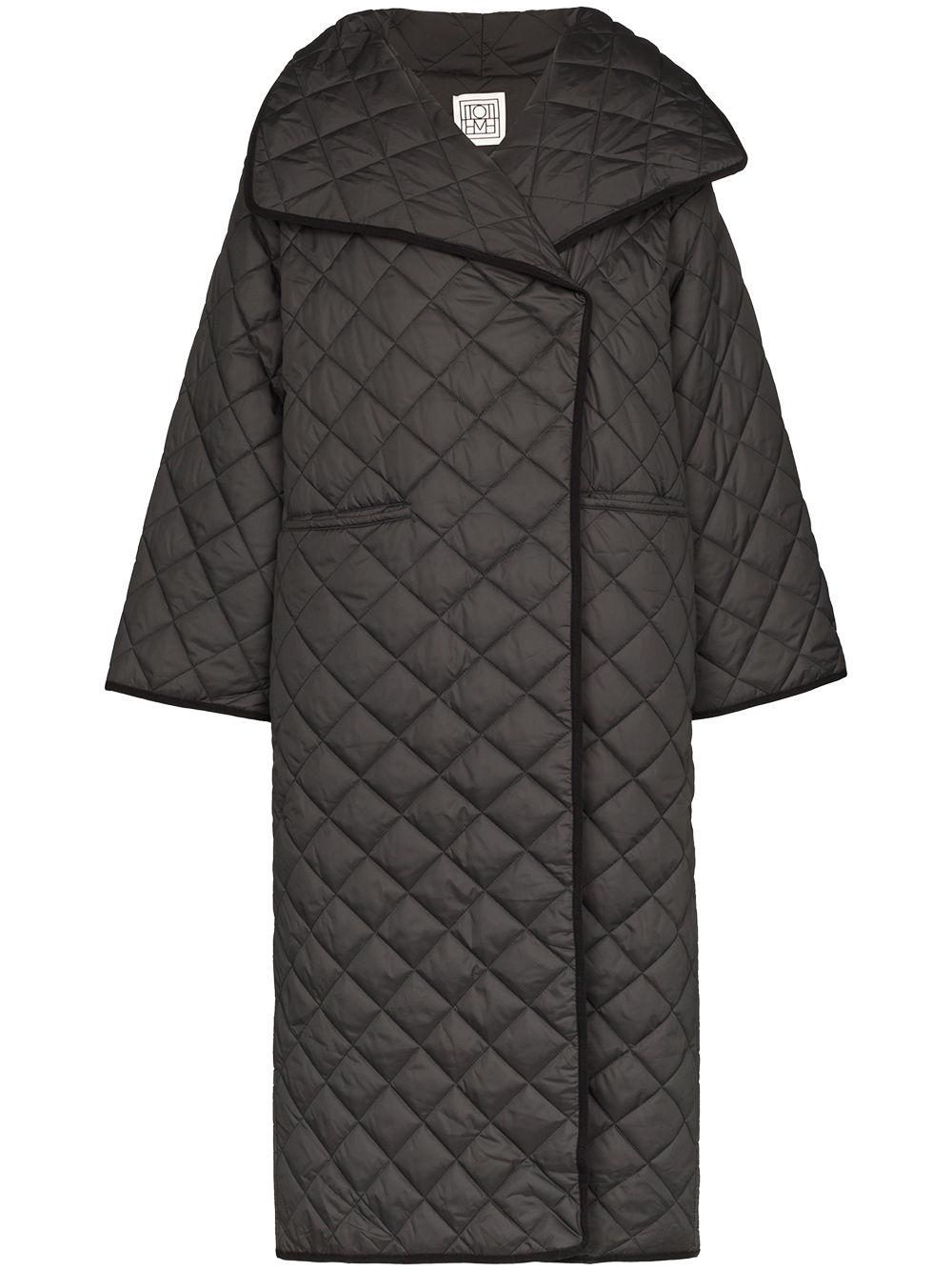 Totême Annecy Quilted Coat in Black - Lyst
