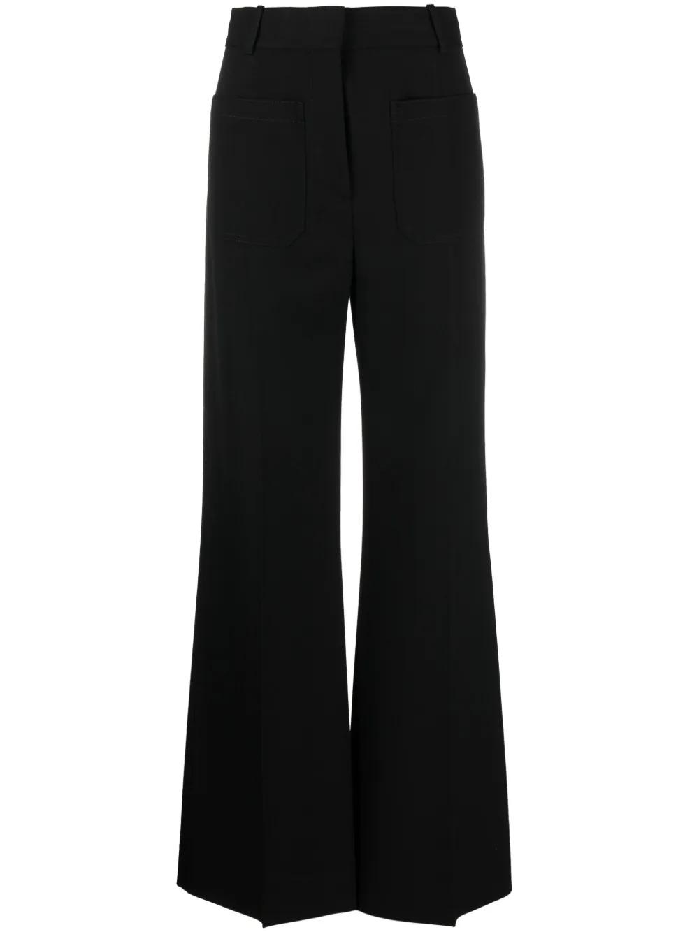 【Victoria Beckham】プリーツワイドレッグパンツ Victoria Beckham プリーツ ワイドパンツ | ホワイト | FARFETCH JP