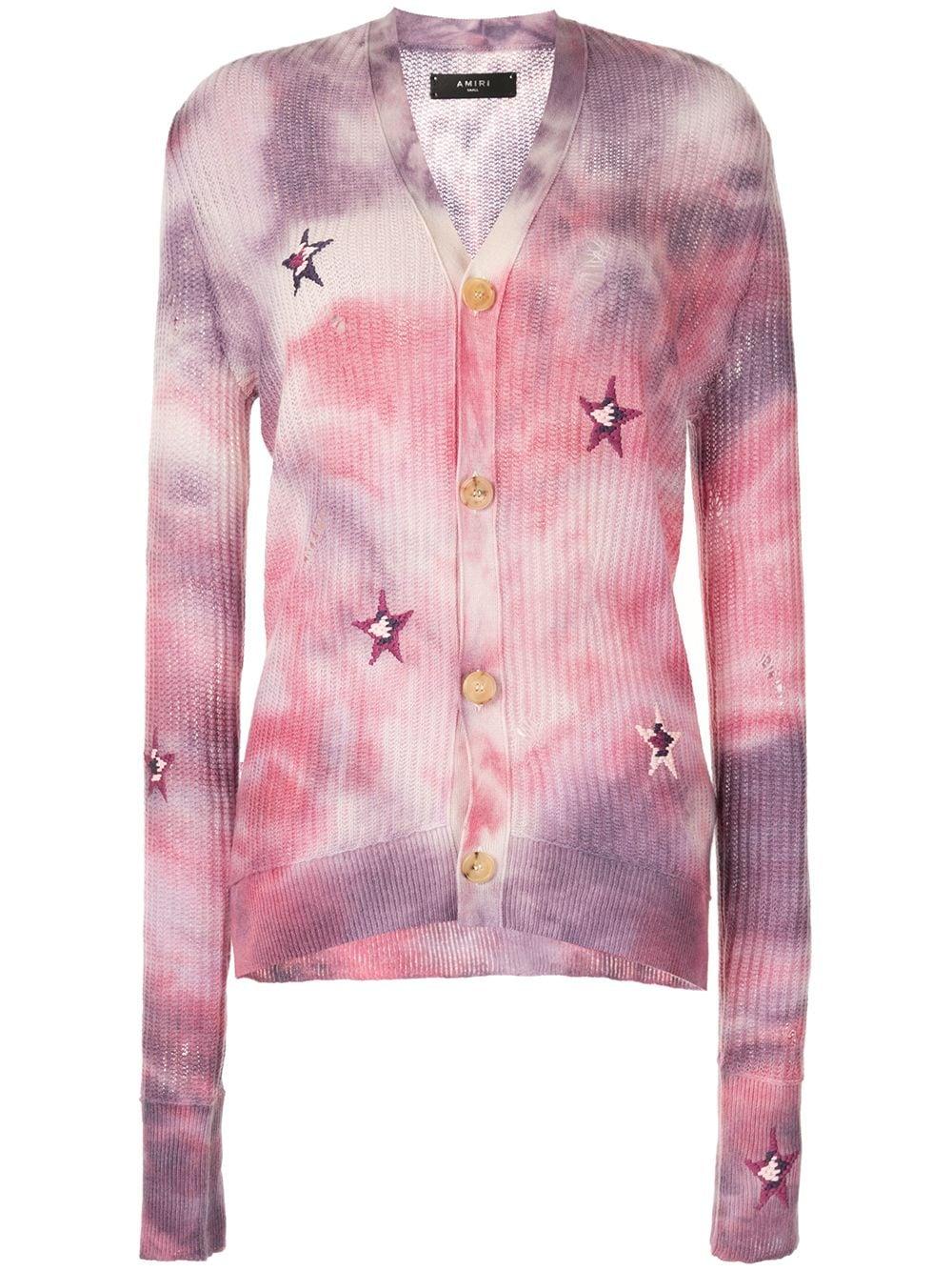 amiri tie dye cardigan