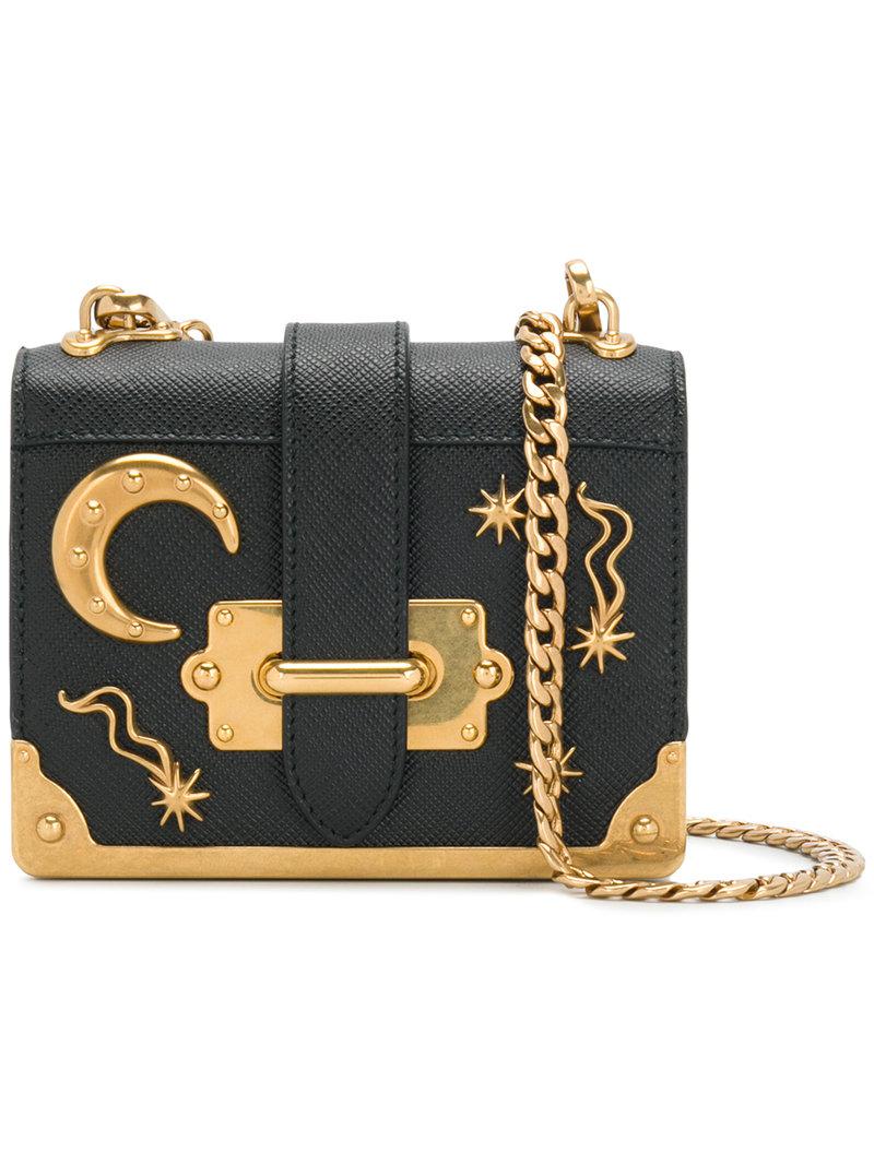 prada cahier moon & stars velvet crossbody bag