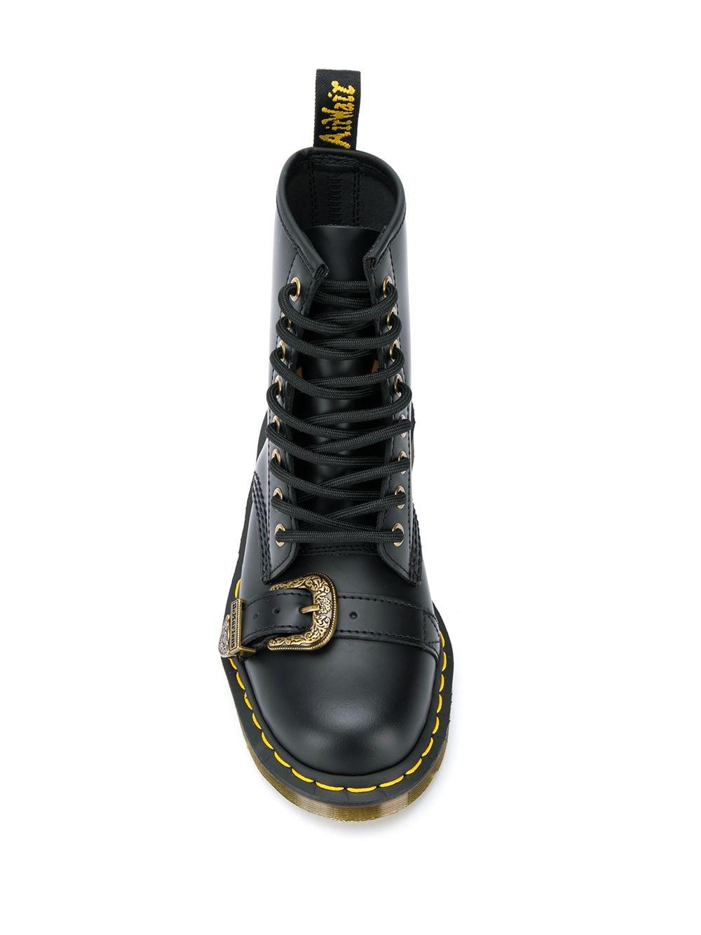 Botas con hebilla en el frente Dr. Martens de Cuero de color Negro - Lyst