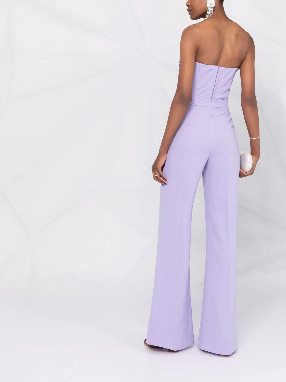 Elisabetta Franchi Floral-embroidered Jumpsuit in Purple | Lyst Canada