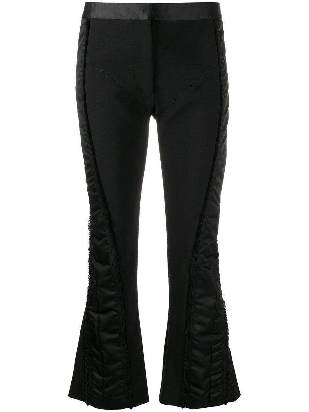 Mugler Synthetic Contrast Panel Trousers in Black - Lyst