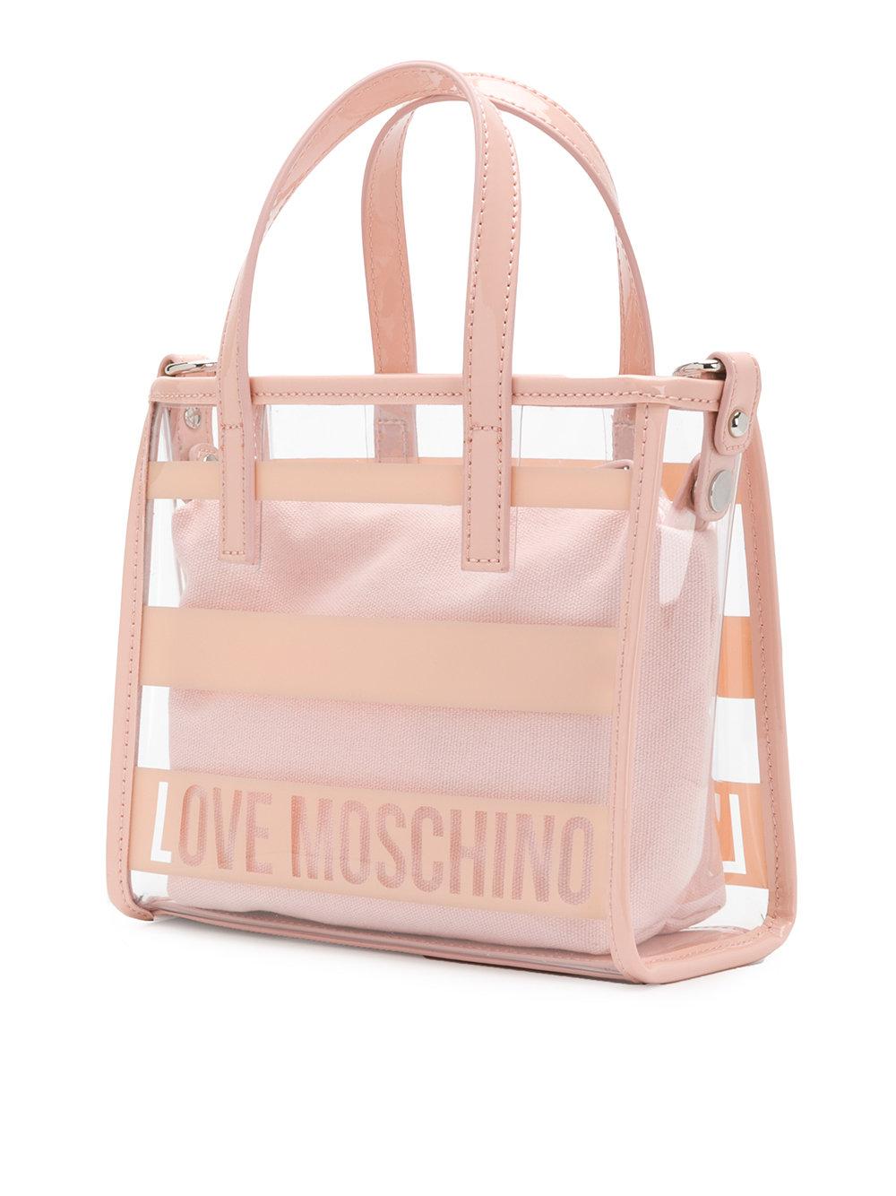Love Moschino Clear Logo Crossbody Bag 