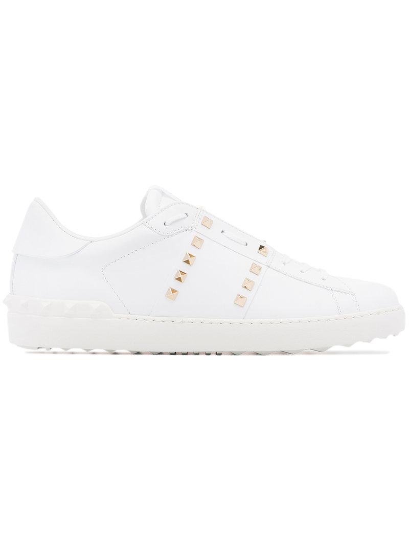 valentino white flat