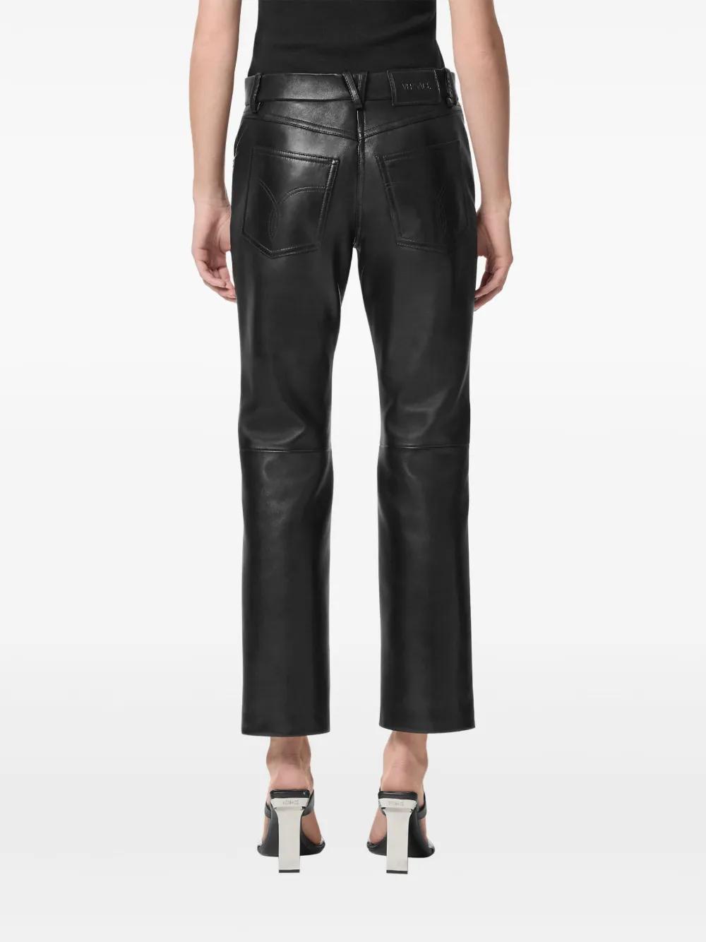 Versace Faux Leather Pants for Women | Lyst UK