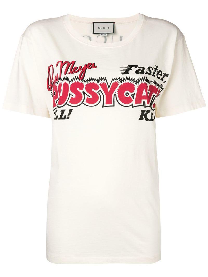Gucci Pussycat T-shirt | Lyst