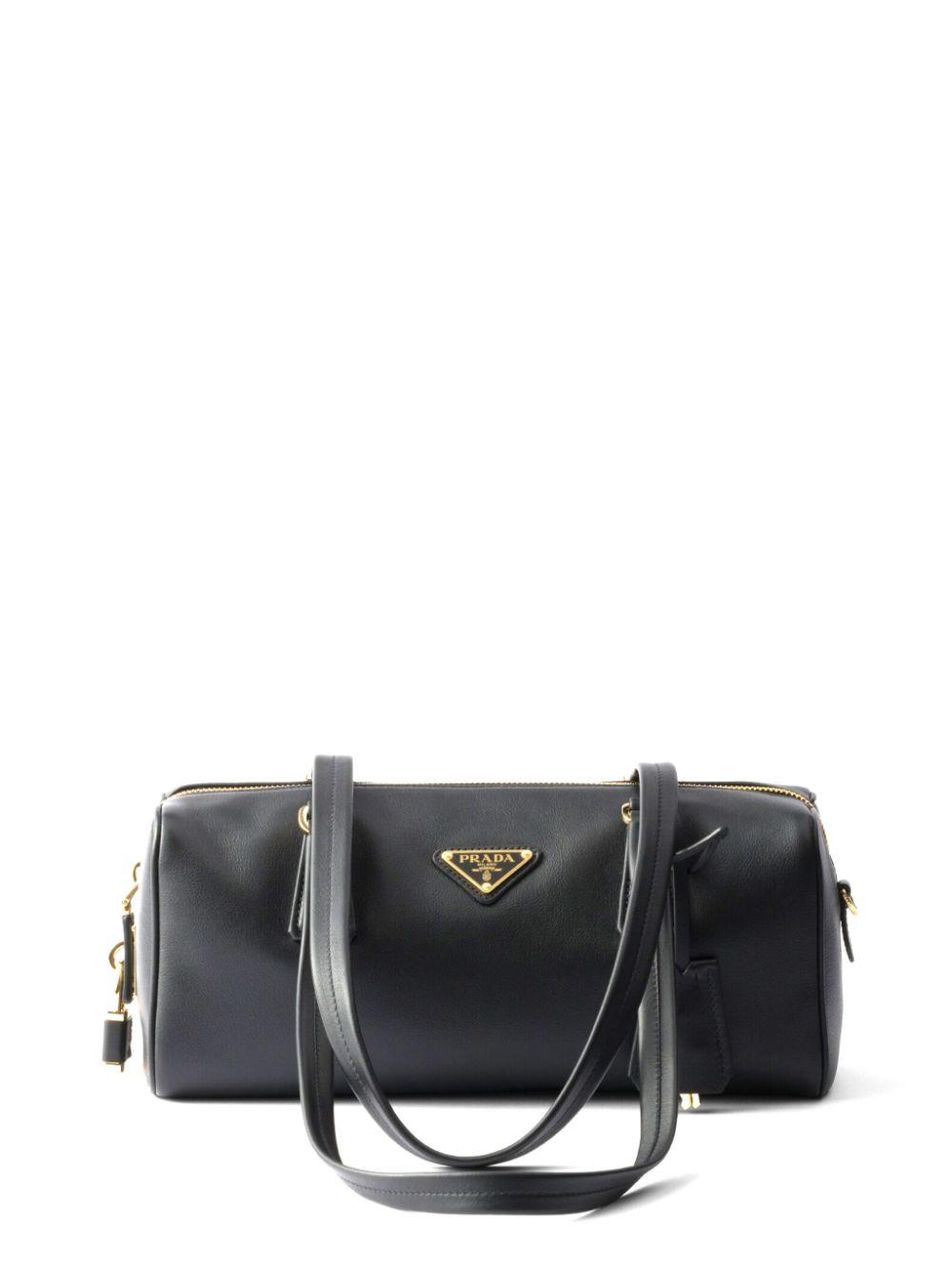 Prada Medium Leather Shoulder Bag in Grey Lyst UK