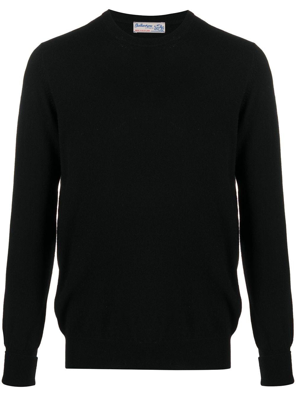 Ballantyne Cashmere Crew-neck Sweater in Black for Men - Lyst