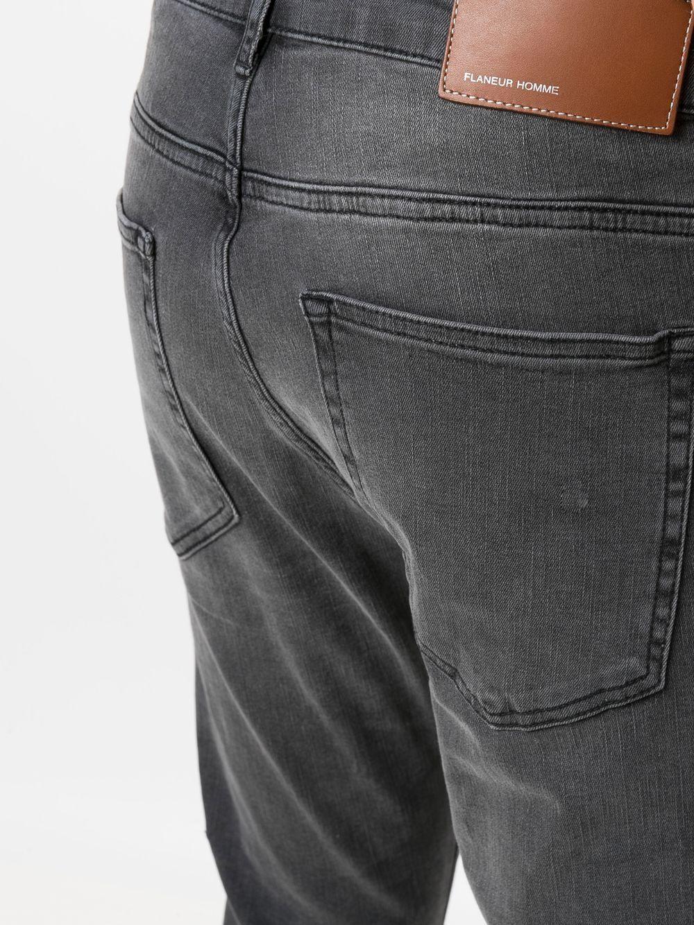 FLANEUR HOMME Distressed Denim Jeans in Grey for Men | Lyst UK