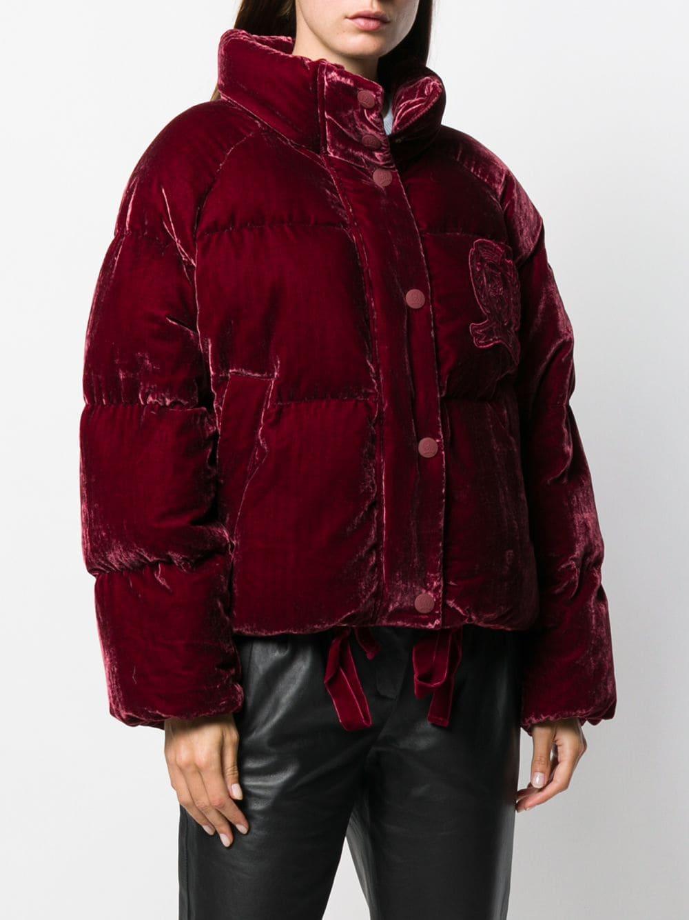 tommy hilfiger velvet puffer jacket
