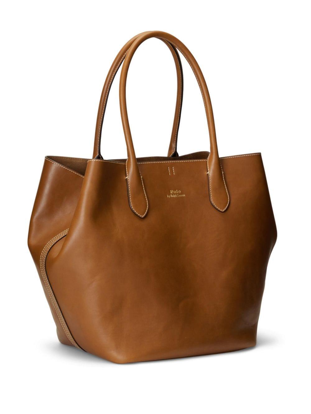 Ralph lauren brown leather handbag 2025