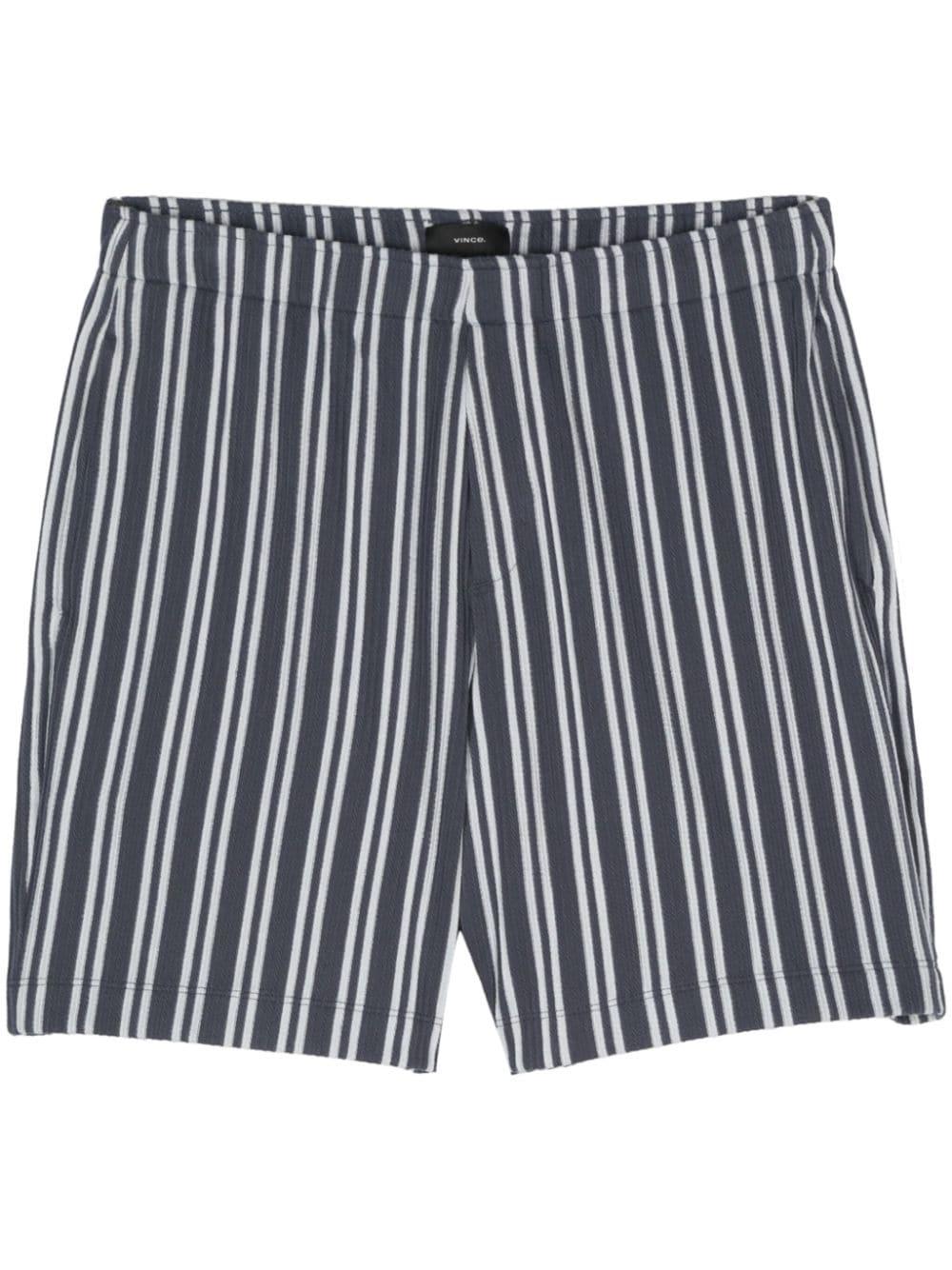 Black and white striped shorts mens 2025