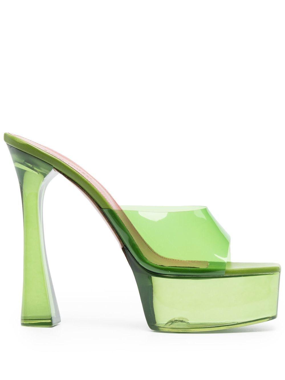 AMINA MUADDI Dalida 145mm Sandals in Green | Lyst