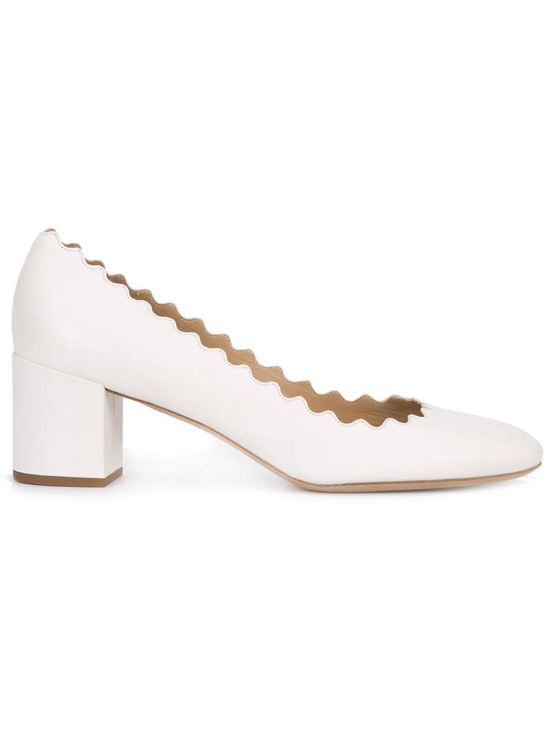 Chloé Lauren Pumps in White | Lyst