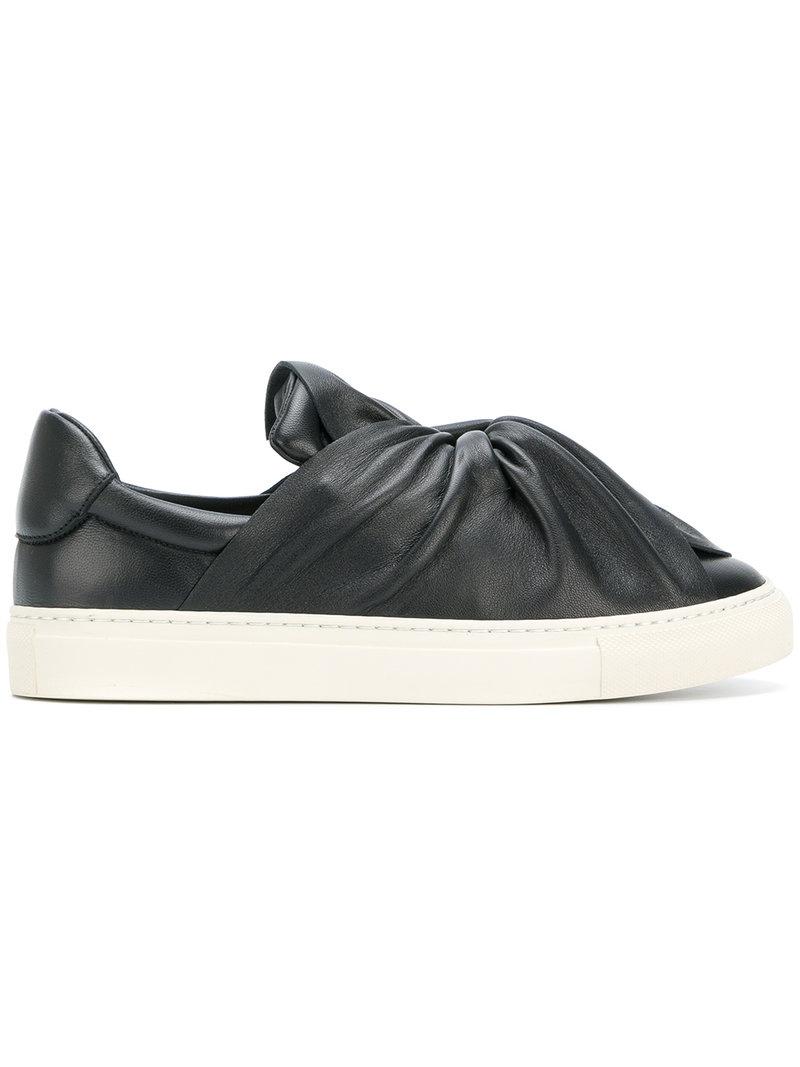 Ports 1961 Leather Bow Slip-on Sneakers 