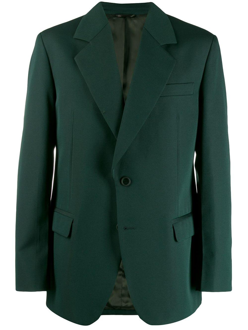 Acne Studios Cotton Classic Tailored Blazer in Green for Men - Lyst