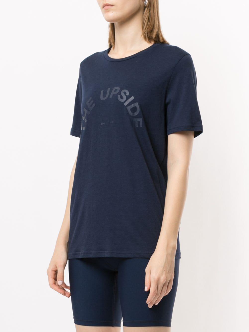 The Upside Cotton Logo-print T-shirt in Blue - Lyst