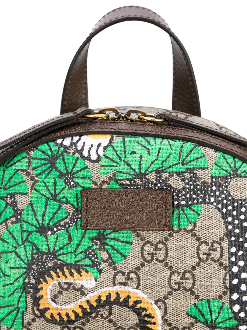 Gucci tiger print backpack deals