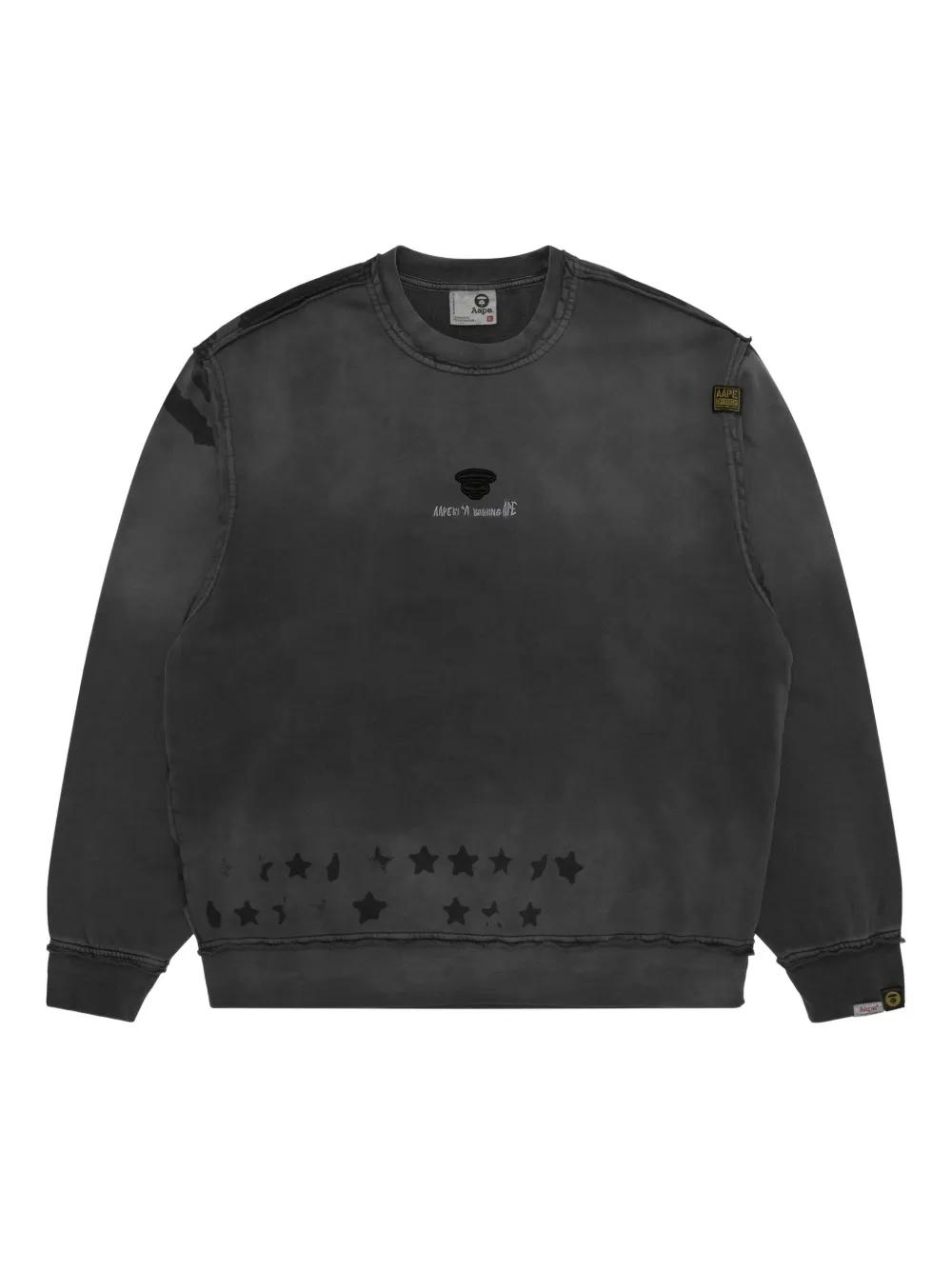 Aape By A Bathing Ape Crew-Neck Sweatshirt in Black for Men | Lyst