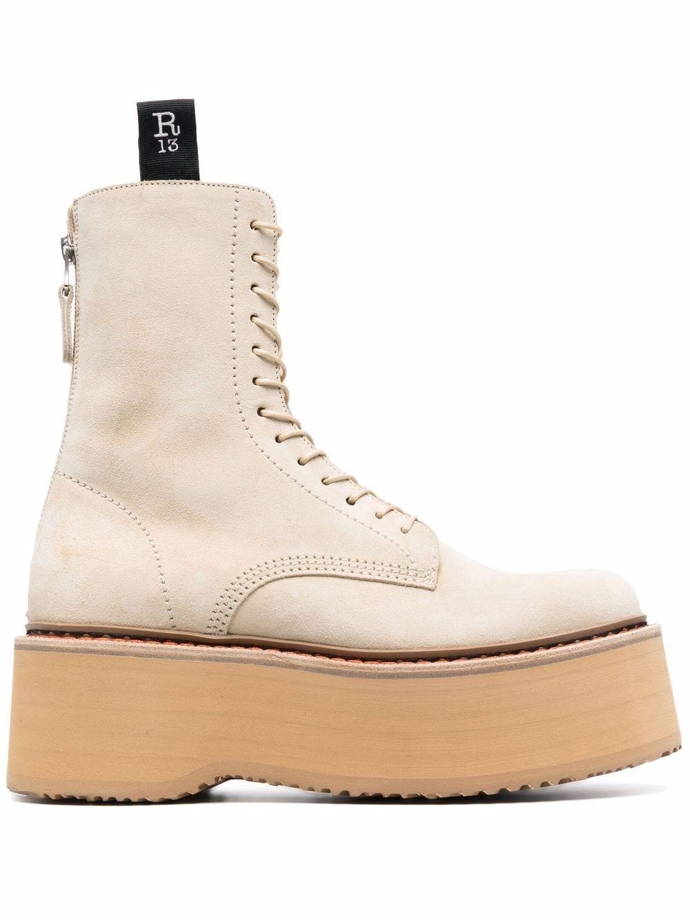 r13 platform combat boots