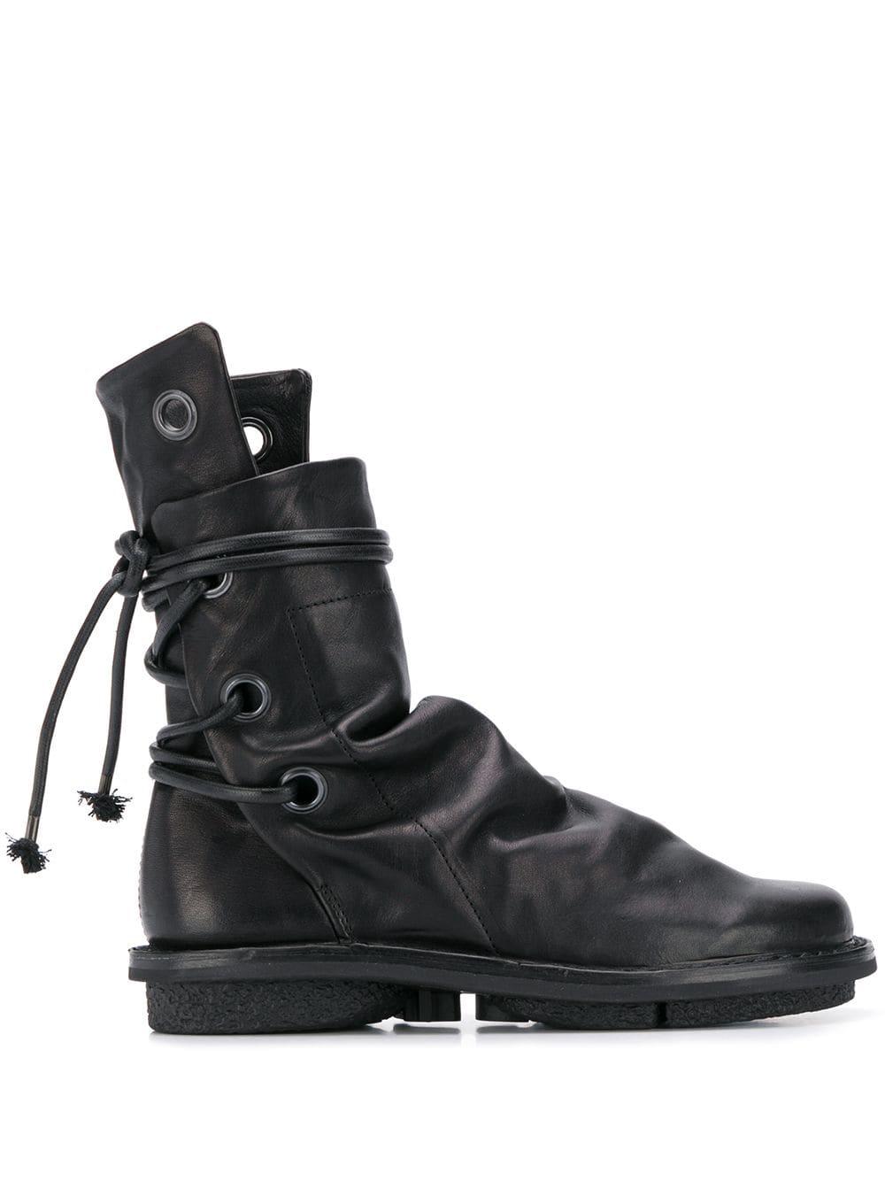 Trippen Leather Awning Boots in Black - Lyst
