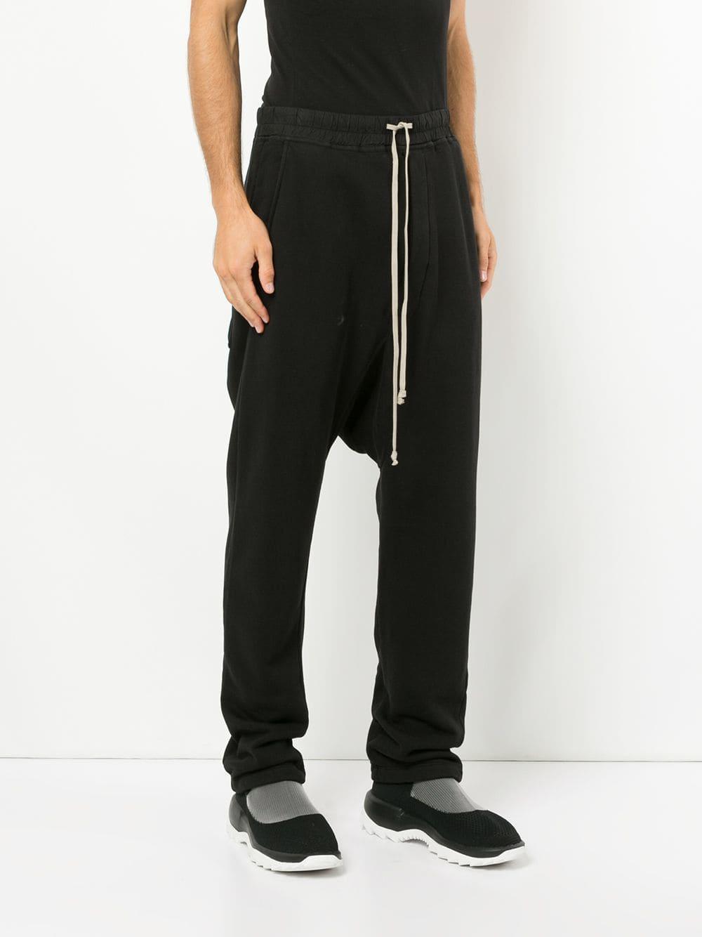 rick owens drop crotch joggers
