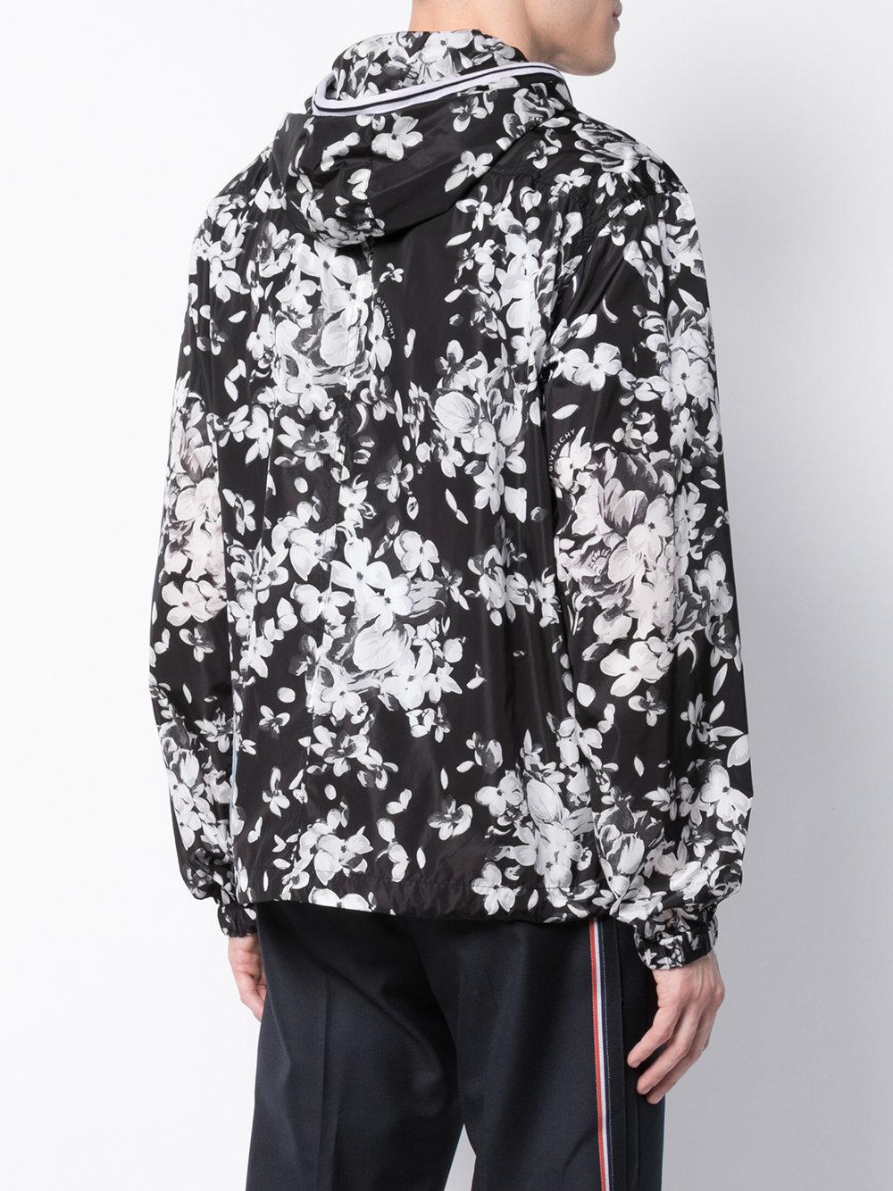 Givenchy Leather Floral Windbreaker in 