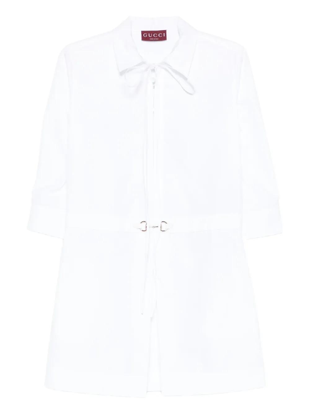 日本未入荷【GUCCI】ベルト付き コットンポプリン シャツドレス 日本未入荷【GUCCI】ベルト付き コットンポプリン シャツドレス
