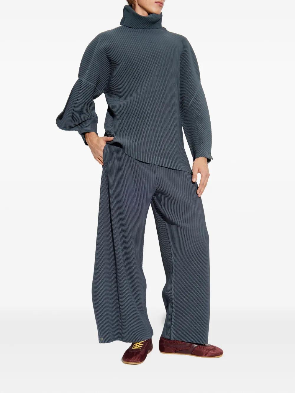 Homme Plissé Issey Miyake Angular Stone Trousers in Blue for Men