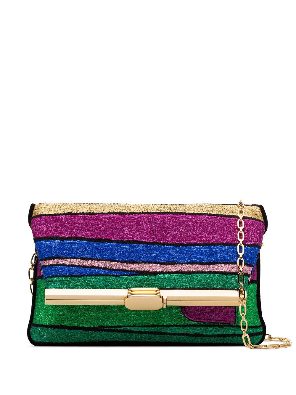 multi coloured clutch bag