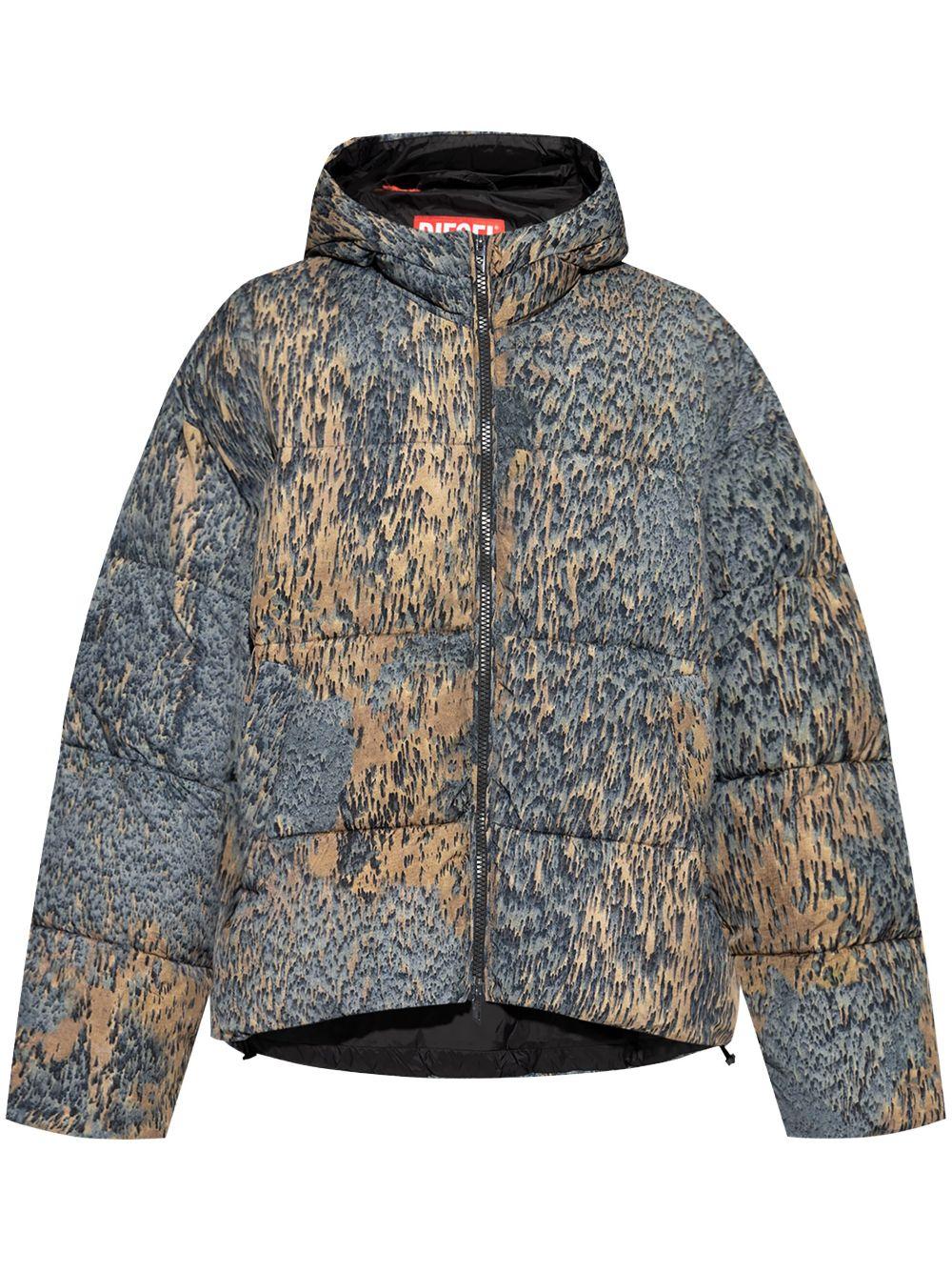 メンズ DIESEL W-bogaert パデッドジャケット グレー | Lyst