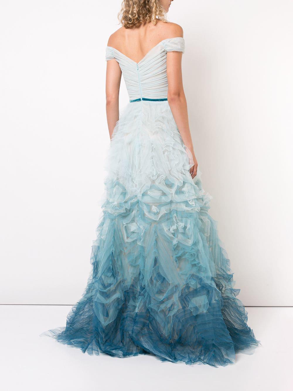 blue marchesa gown