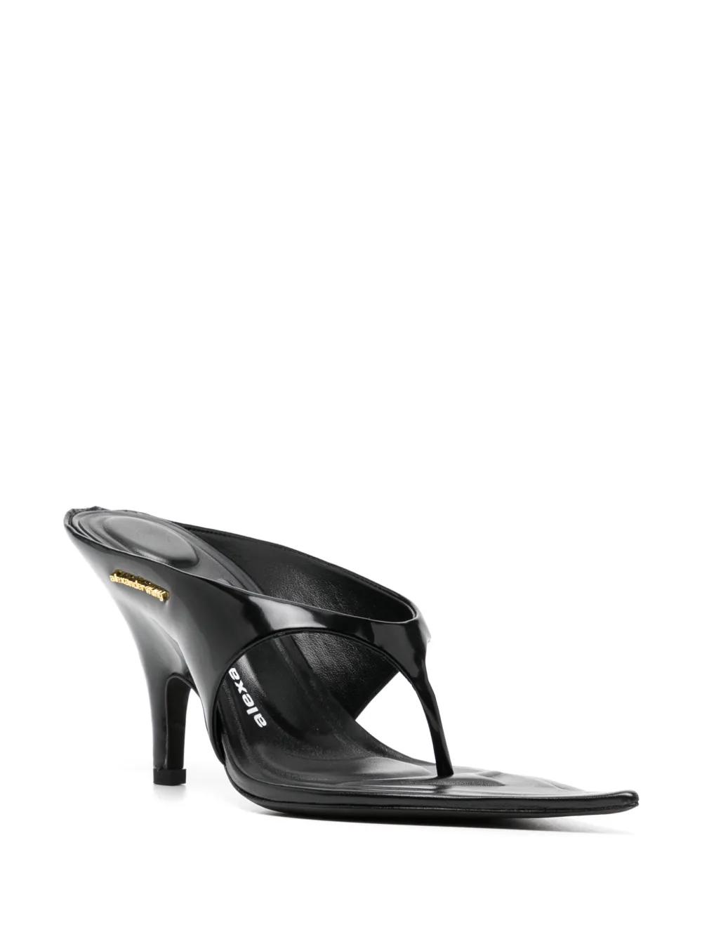 Alexander Wang Irina 90mm Pointy Toe Sandal In Calf Leather