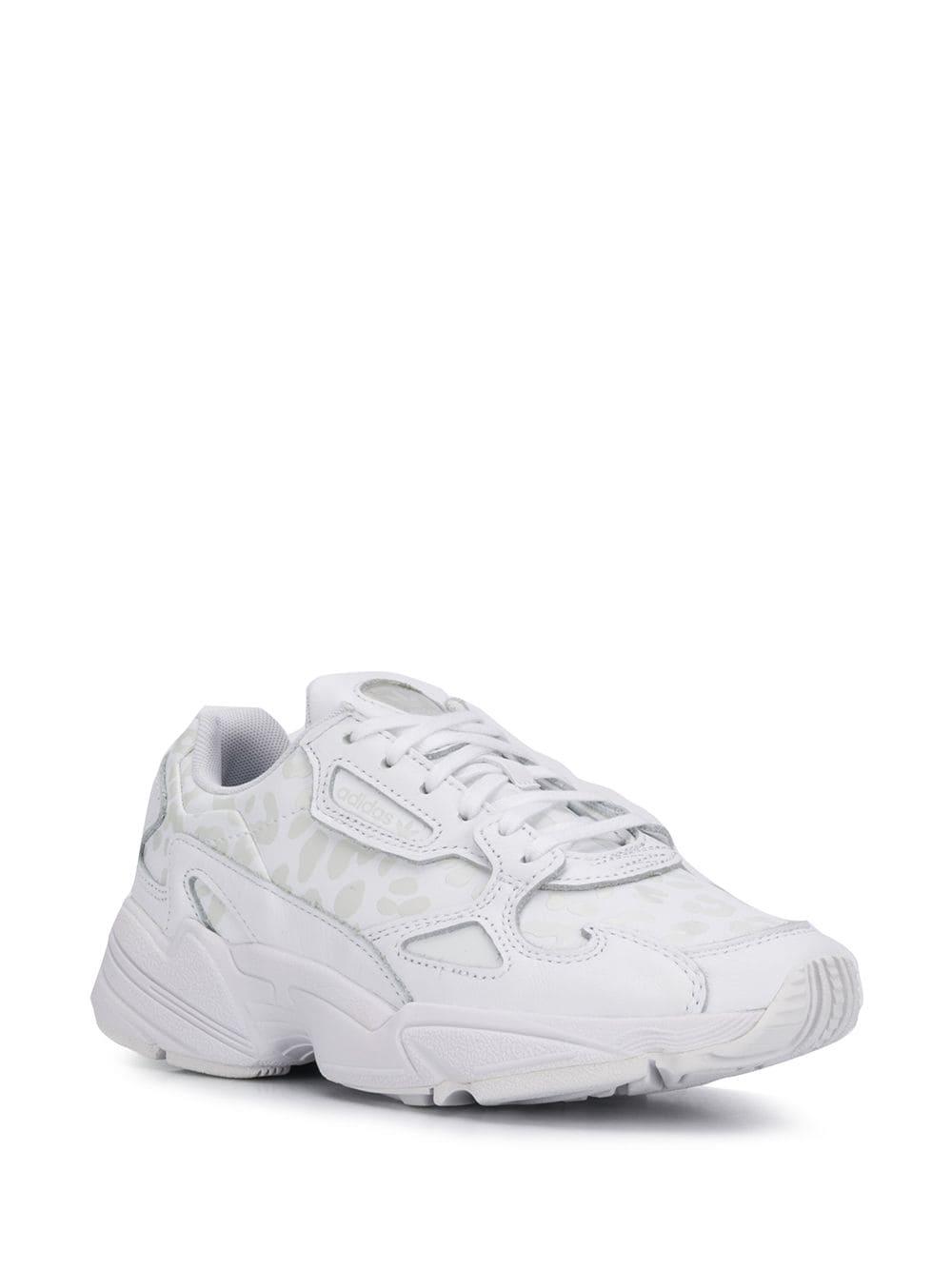 adidas Falcon Leopard Print Sneakers in White | Lyst UK