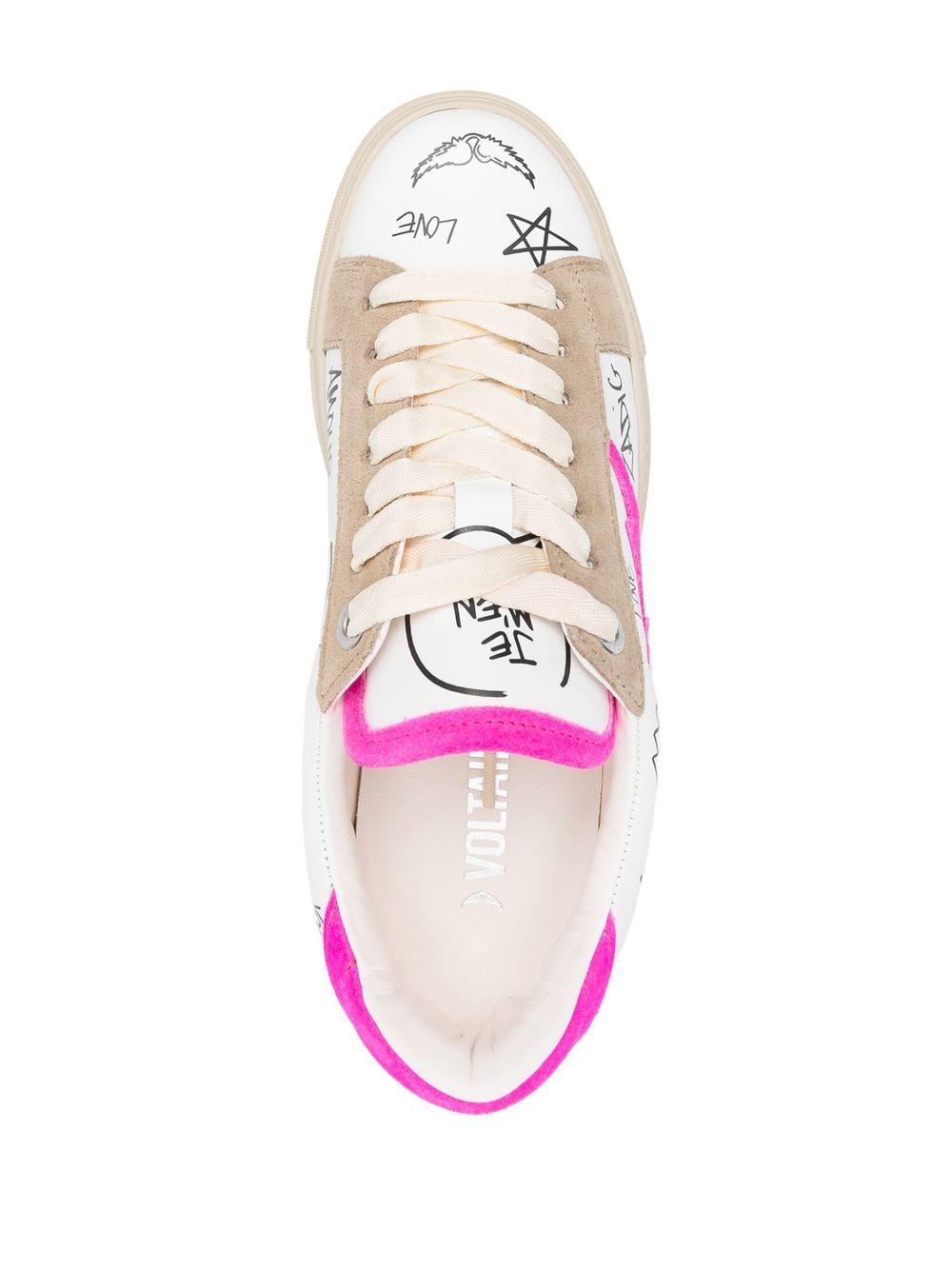 Zadig Voltaire Logo-print Leather Sneakers Pink |
