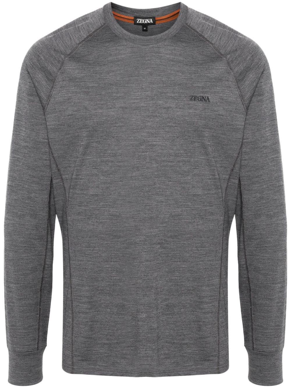 Zegna crew-neck wool jumper - Grey