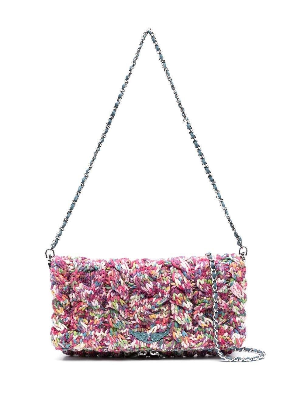 Zadig & Voltaire Chunky-knit Shoulder Bag in Pink | Lyst