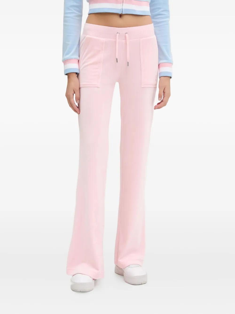 パンツ JUICY COUTURE Women Straight Pants VEJB70002WPF PINK JUICY PINK LOW RISE FLARE CLASSIC VELOUR TRACK PANT – Juicy