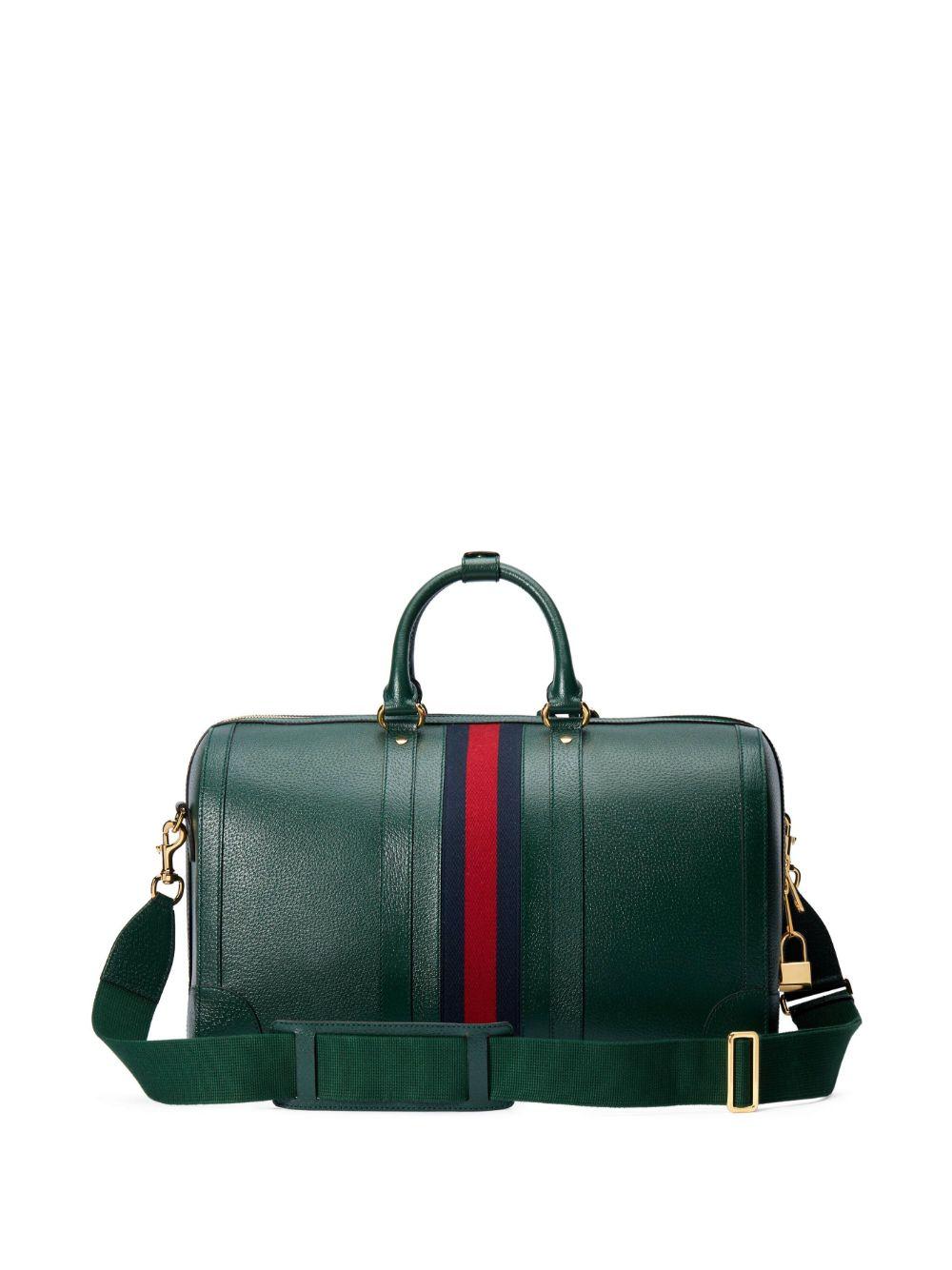 Gucci Savoy large duffle bag in green leather