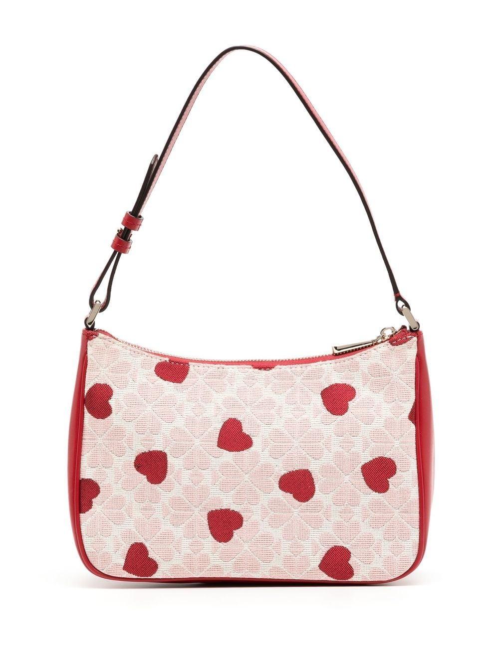 Kate Spade Heartjacquard Shoulder Bag in Pink Lyst