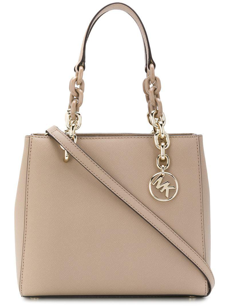MICHAEL Michael Kors Chunky Chain Strap Bag in Natural | Lyst