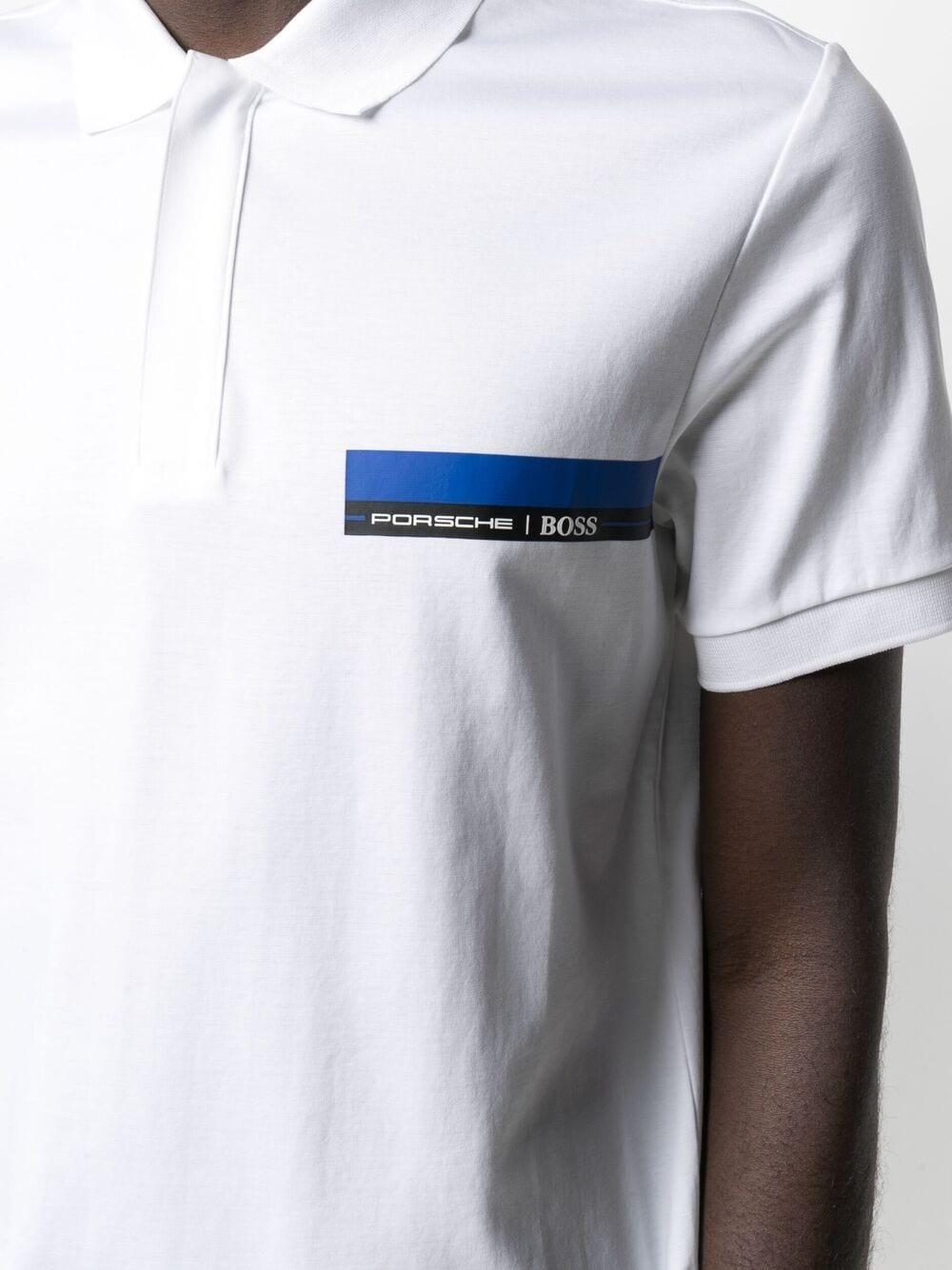 BOSS by HUGO BOSS Cotton X Porsche Logo-print Polo Shirt in White 