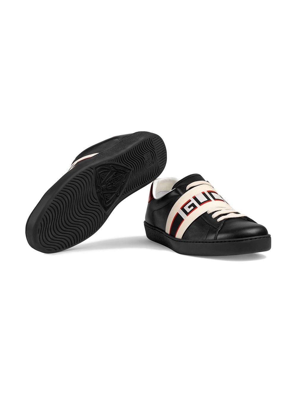 gucci ace stripe black