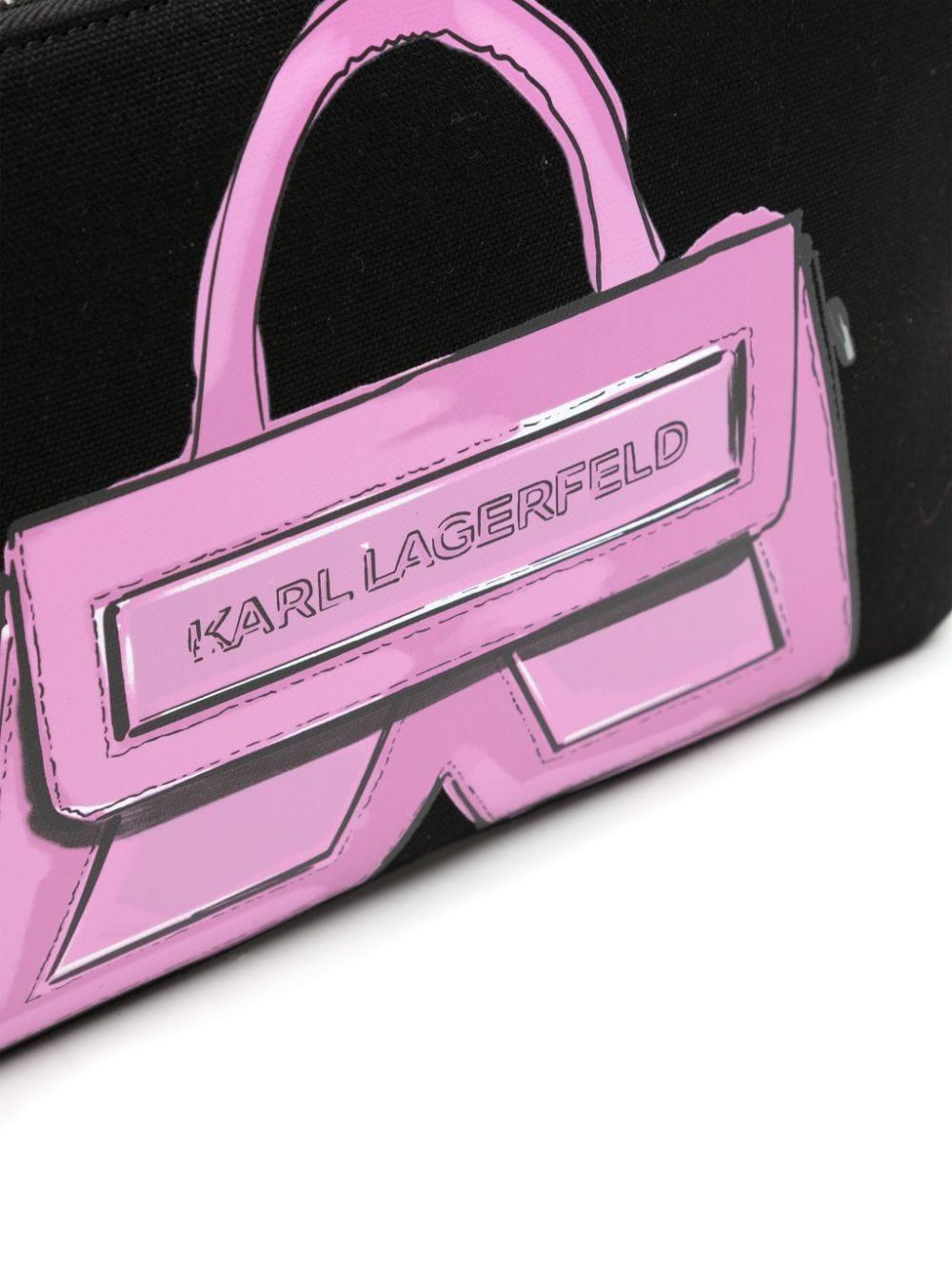 Karl Lagerfeld Paris Icon K canvas clutch bag - ShopStyle