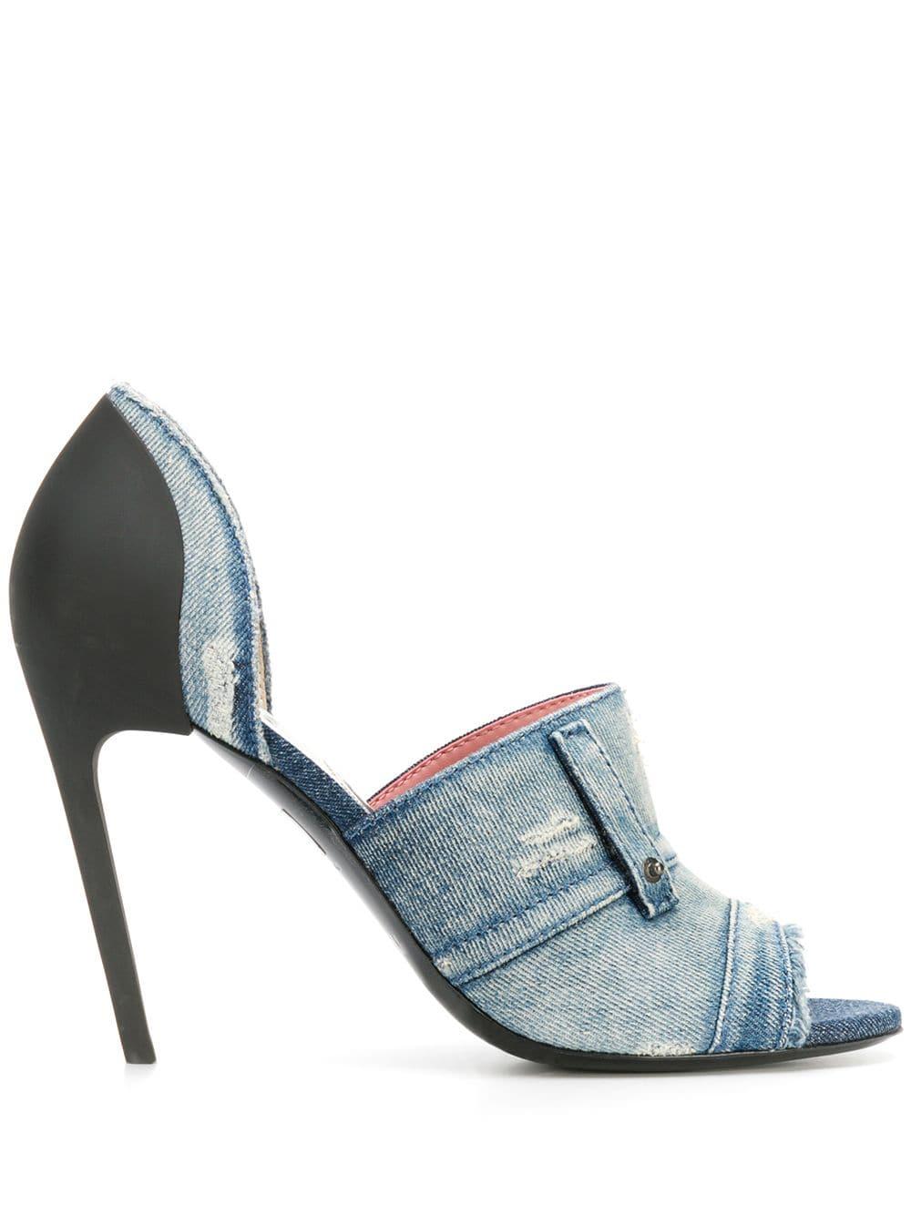DIESEL Sa-slanty Otd Pumps In Denim in 