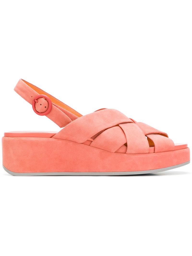 Camper Leather Misia Sandals In Pink Purple Pink Lyst