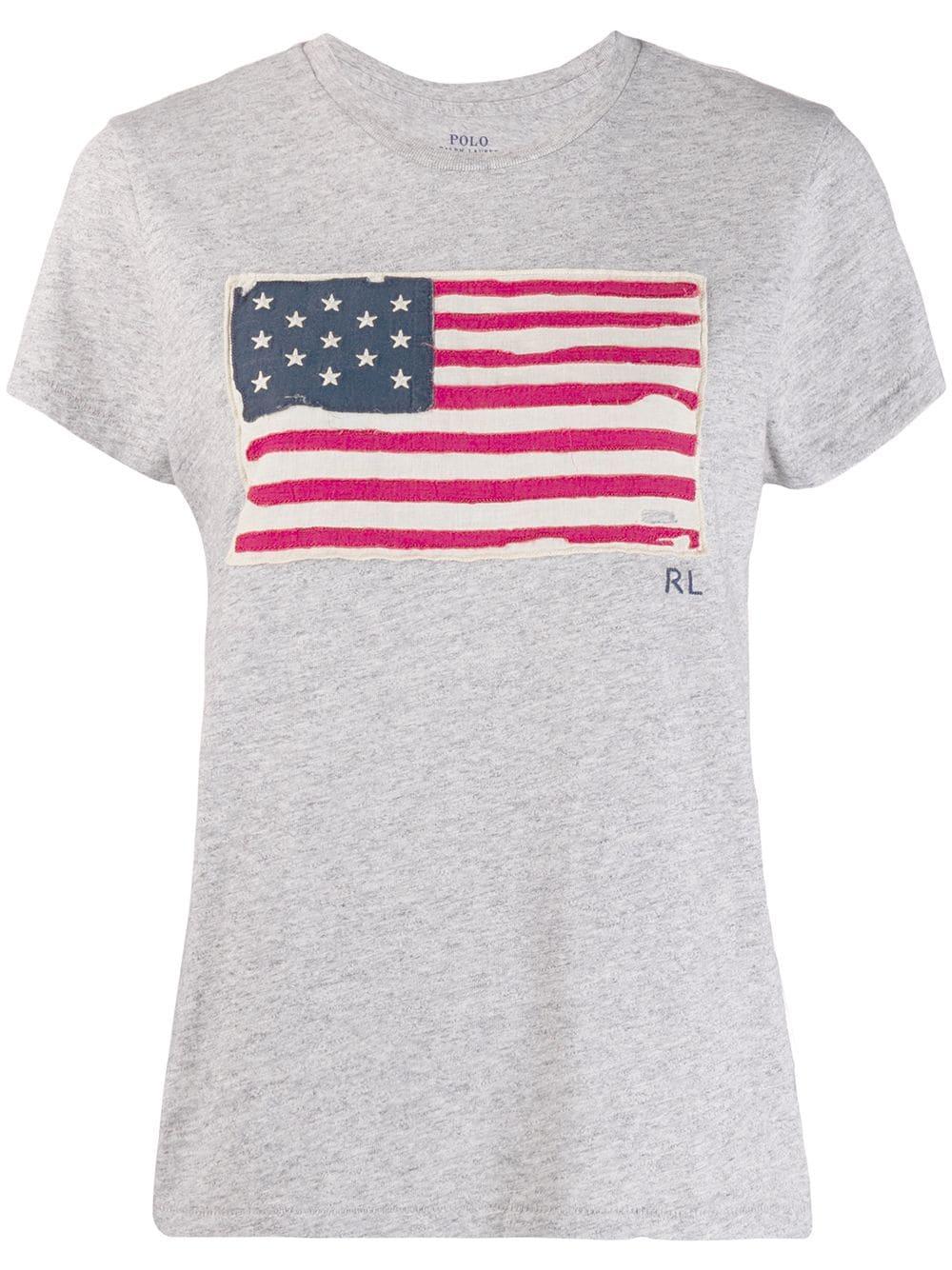 Polo Ralph Lauren Usa Flag T-shirt in Grey | Lyst UK